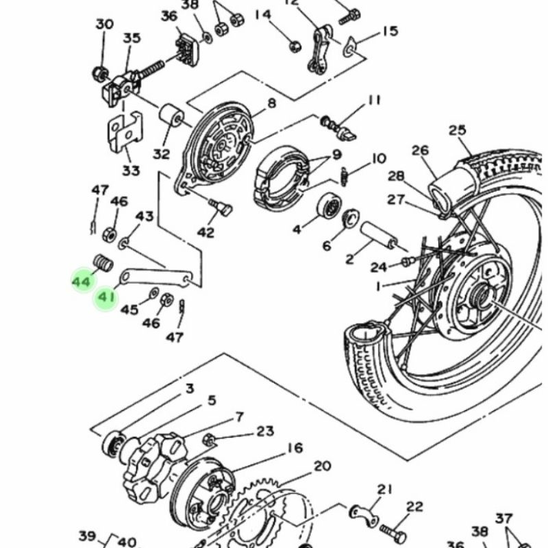 PLAT PENAHAN TROMOL REM BELAKANG + PER F1ZR ORI YGP FIZR FIZ F1Z R BAR TENSION BESI TAHANAN PELAT