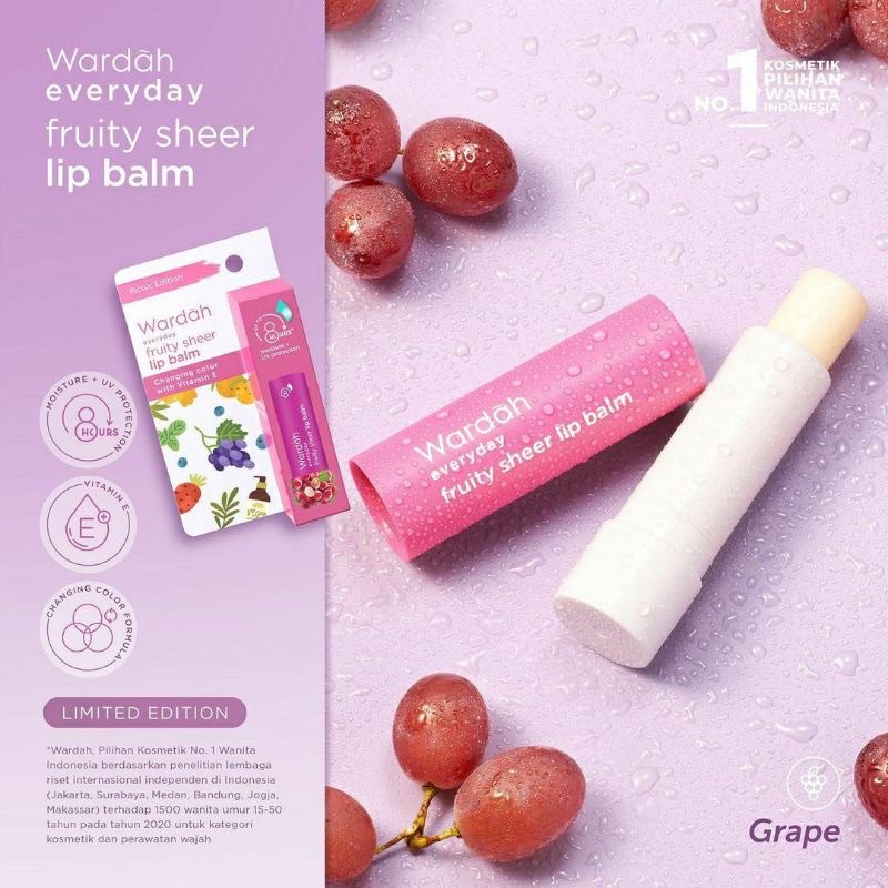 Wardah Everyday Fruity Sheer Lip Balm | Pelembab Bibir