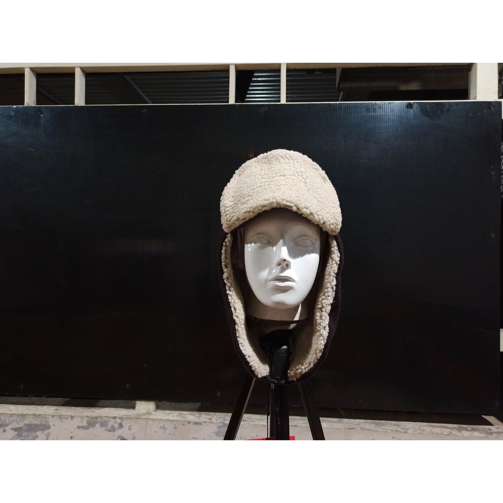 TOPI RUSIA DARK BROWN TOPI USHANKA TOPI OUTDOOR