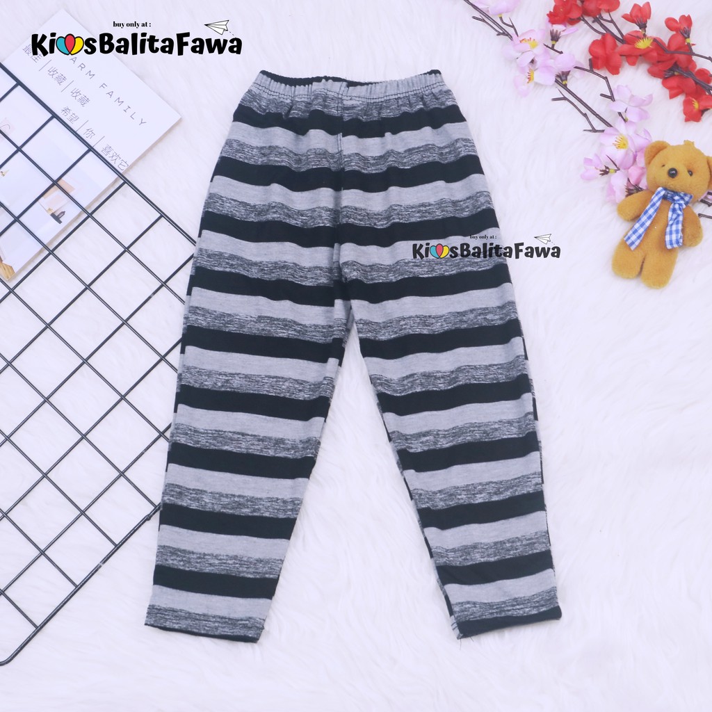 Legging Motif Salur Uk 3-4 Tahun / Celana Salur Panjang Anak Perempuan Legging Pants Ketat Murah