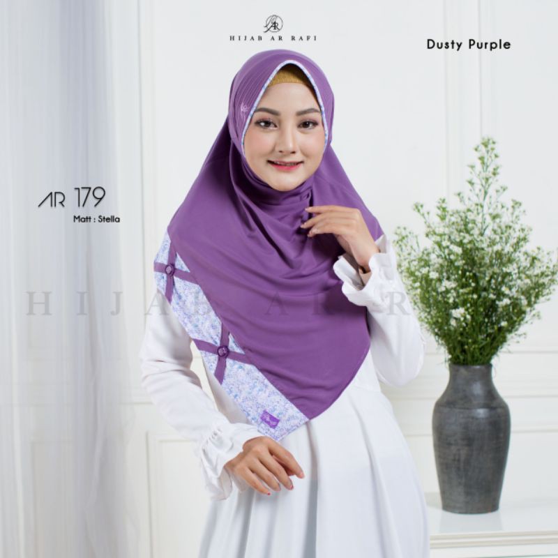 Hijab arrafi AR 179 hijab instan || INAYAHHIJAB-Dustypurple