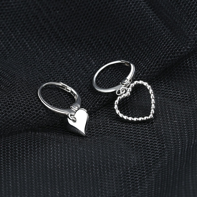 Hollow Asymmetric Love Earrings Accessories Korea Short Style Temperament Fashion