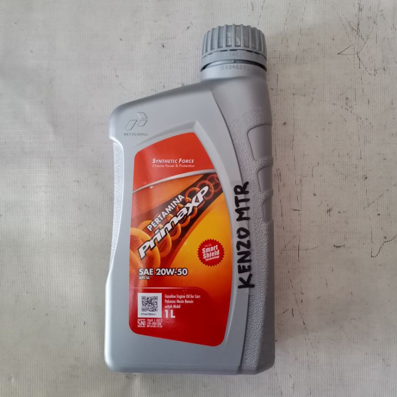 OLI MESIN MOBIL BENSIN PRIMA XP PERTAMINA 20W-50 1 L LITER