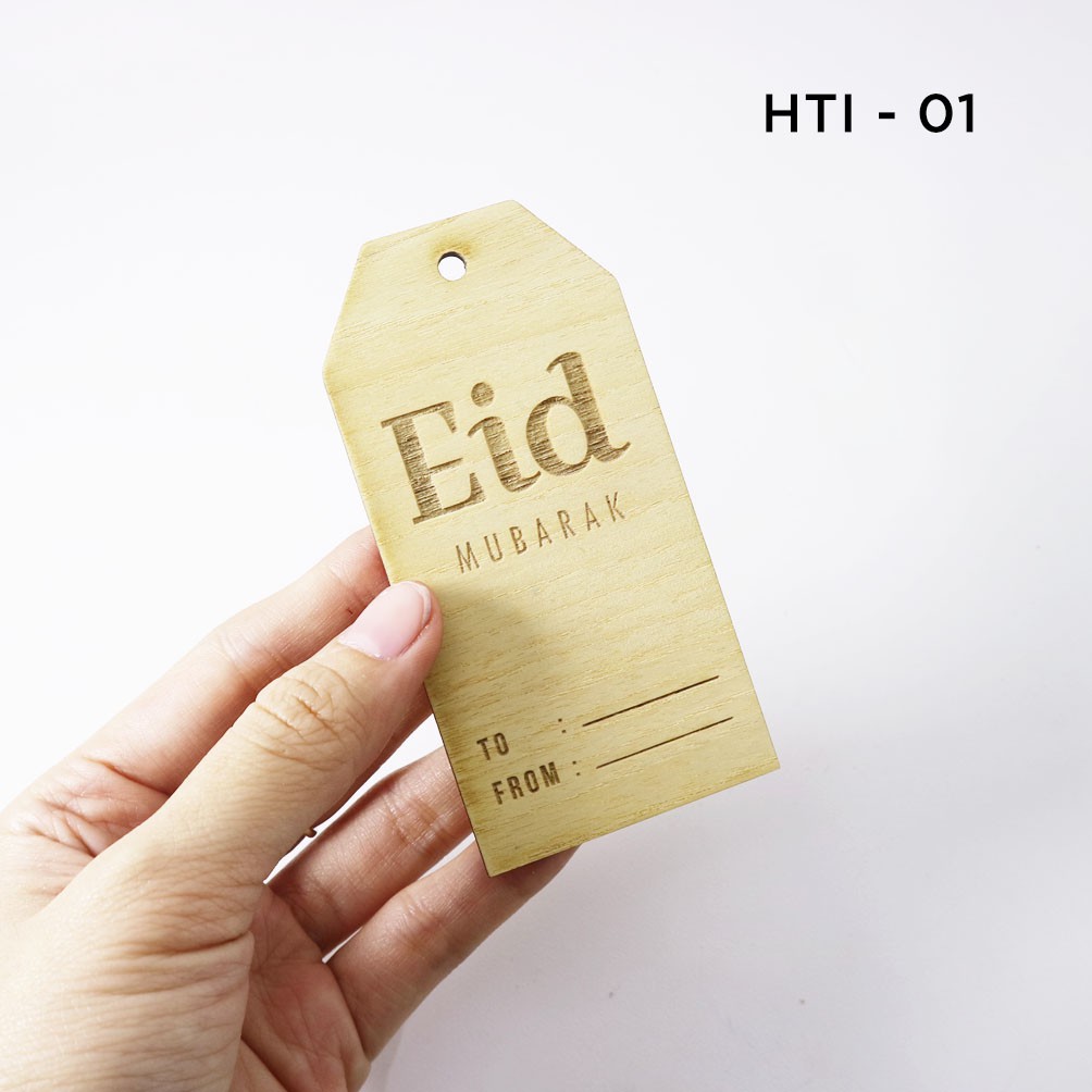 Idul Fitri Hang Tag | Kayu | 5 x 10 cm