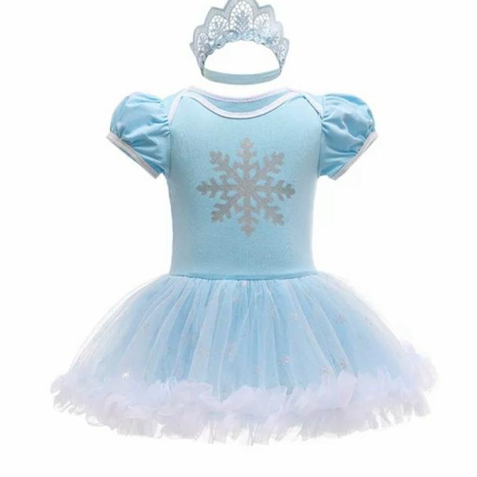 FROZEN ELSA baby tutu romper kostum bayi frozen jumper newborn dress Termurah