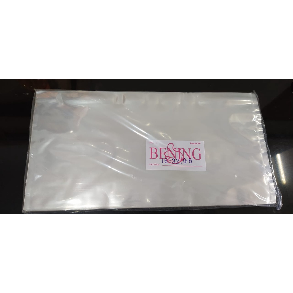 

Plastik PP Bening Tebal 06 micron uk 16x32