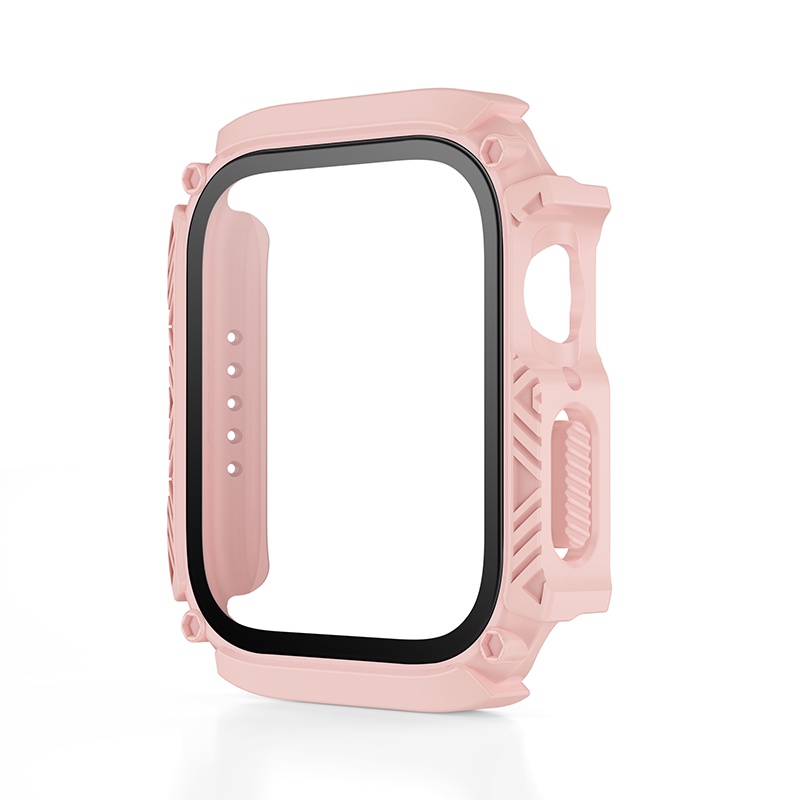 Casing Armor Keras Silikon Untuk Apple Watch Series7 SE 6 5 4 3 2 1 41MM 45MM 40MM 44MM 42MM 38MM Frame Pelindung Bumper Cover Untuk iWatch Case