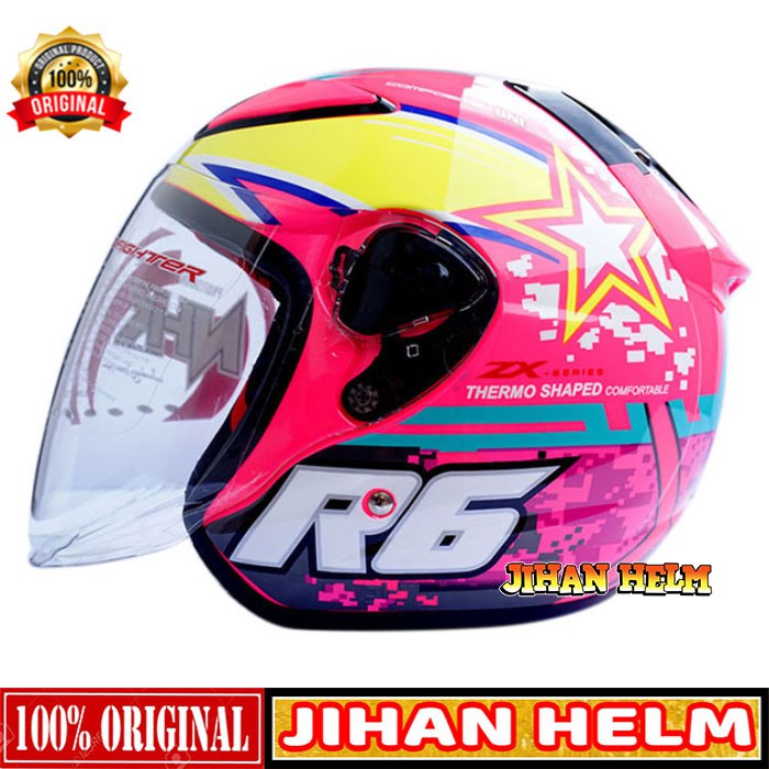 HELM / NHK / HELM NHK / HELM NHK R6 PIXCEL PINK FLUO TERMURAH