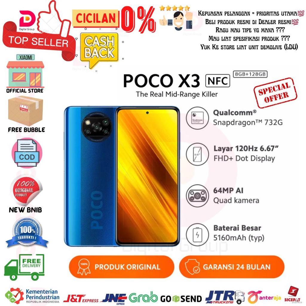 Jual XIAOMI POCO X3 8/128 GB GARANSI RESMI | Shopee Indonesia