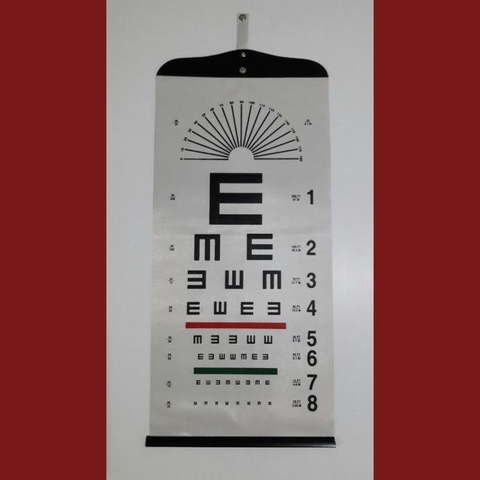 Snellen E Chart - Tumbling-E Chart Termurah