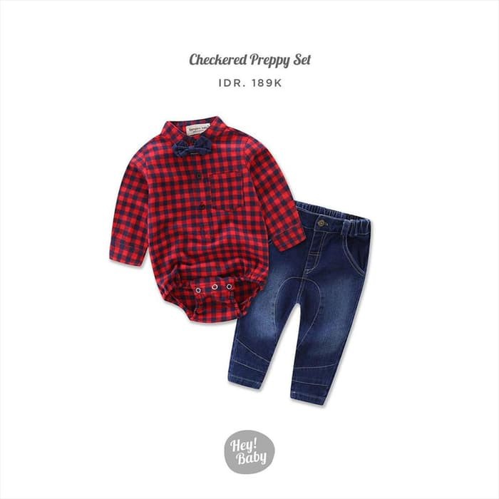 Jual Hey Baby Checkered Preppy Set - Murah