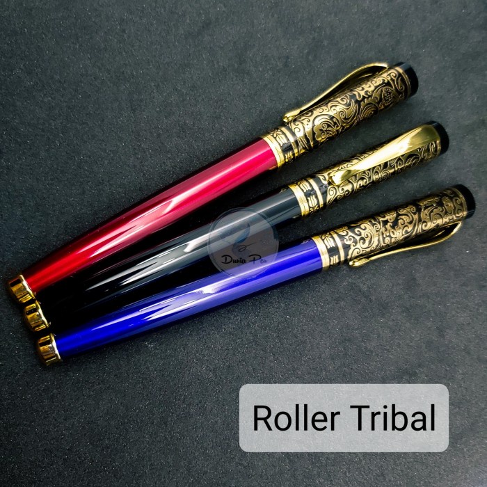 

Rollerball Pen Motif Tribal, Sign Pen, Bolpoin Metal Bisa CustomGrafir