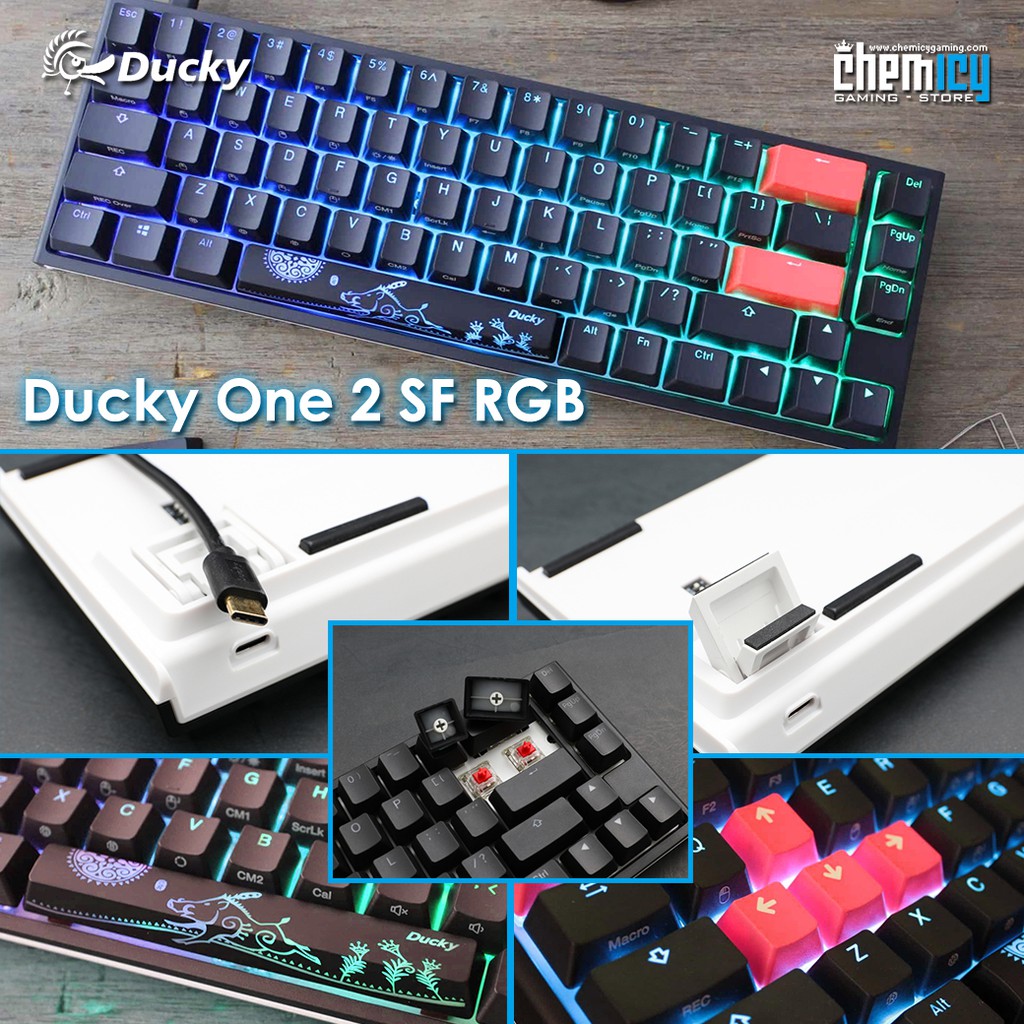 Ducky One 2 Small Factor SF 65% RGB Mechanical Gaming Keyboard