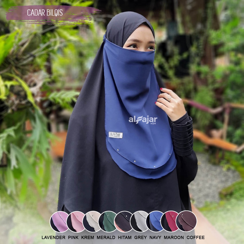 CADAR TALI KARET Bilqis Dua Layer Sifon Ceruty by Alfajar