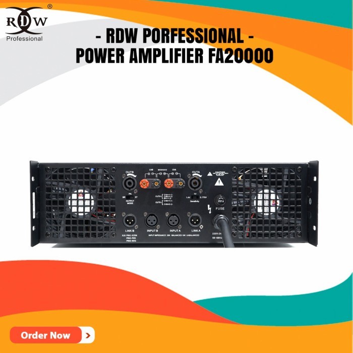POWER AMPLIFIER 2 CHANNEL FA20000 / FA 20000 RDW PROFESSIONAL