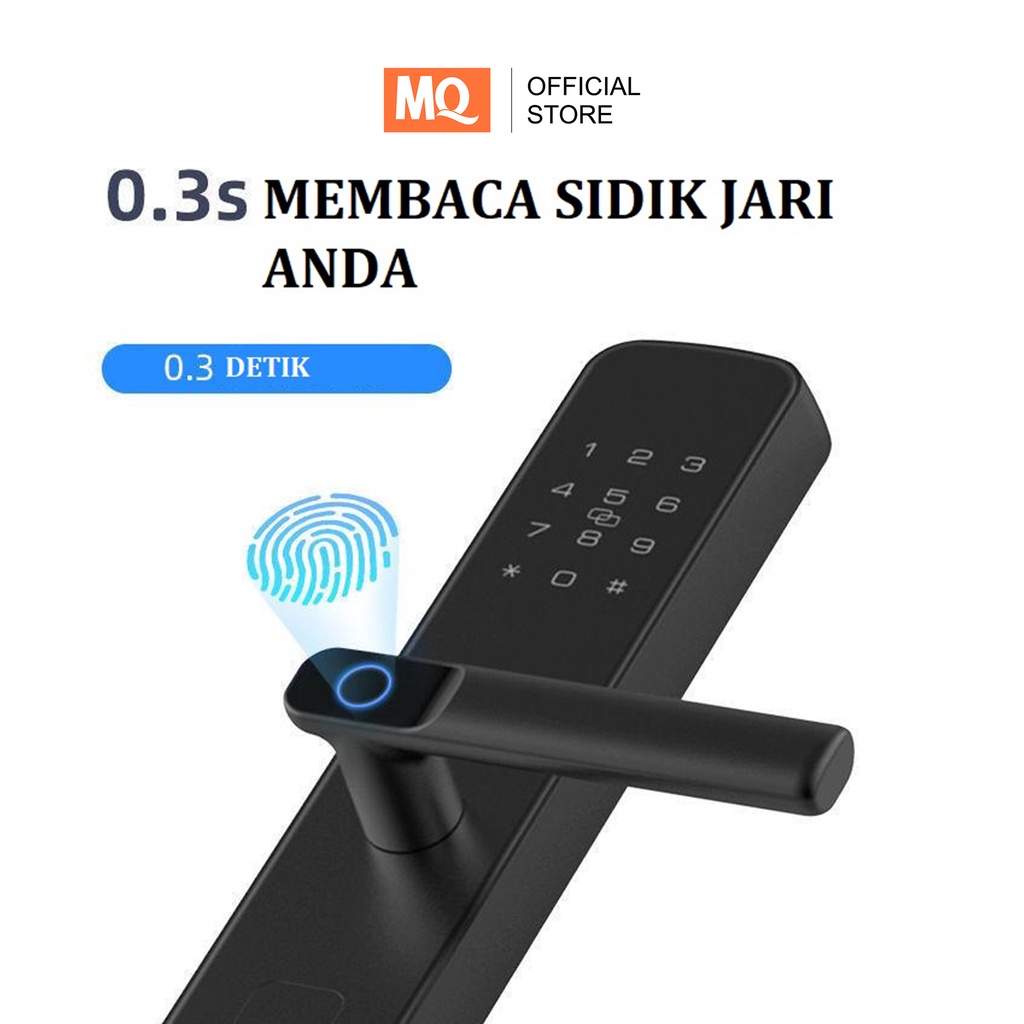 MQ kunci pintu elektronik Smart Door Lock Cerdas Sandi Sidik Jari