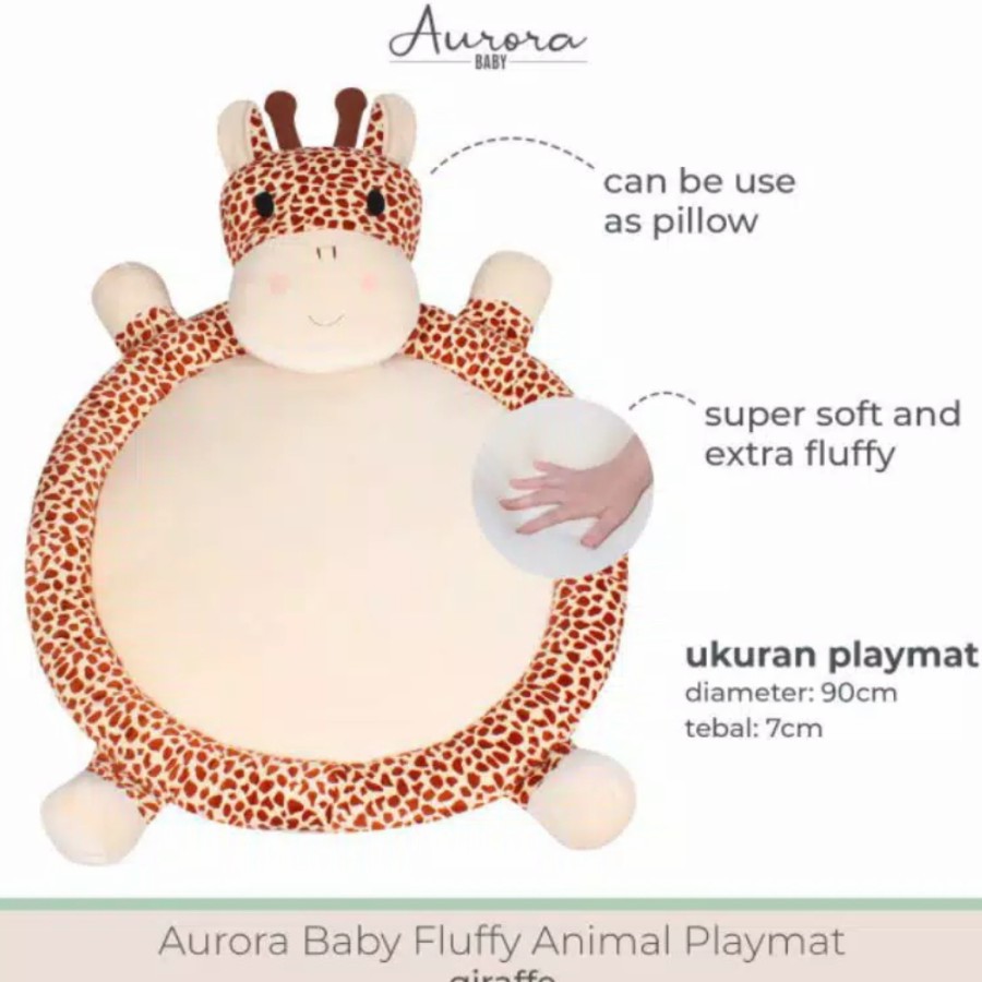 Aurora Sumimo PLAYMAT ANIMAL Baby Fluffy / Playmat Bayi / Karpet Bayi / Alas Tidur