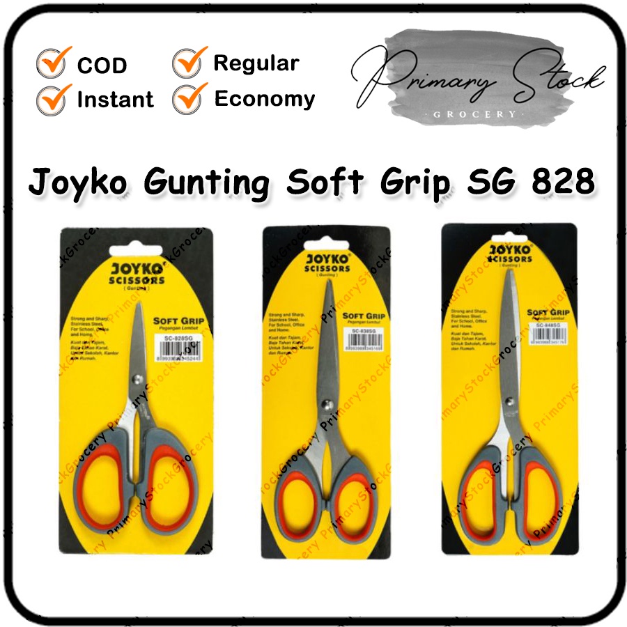 

Gunting Joyko Besar Sedang Kecil SC SG 828 Soft Grip Scissors Premium Murah