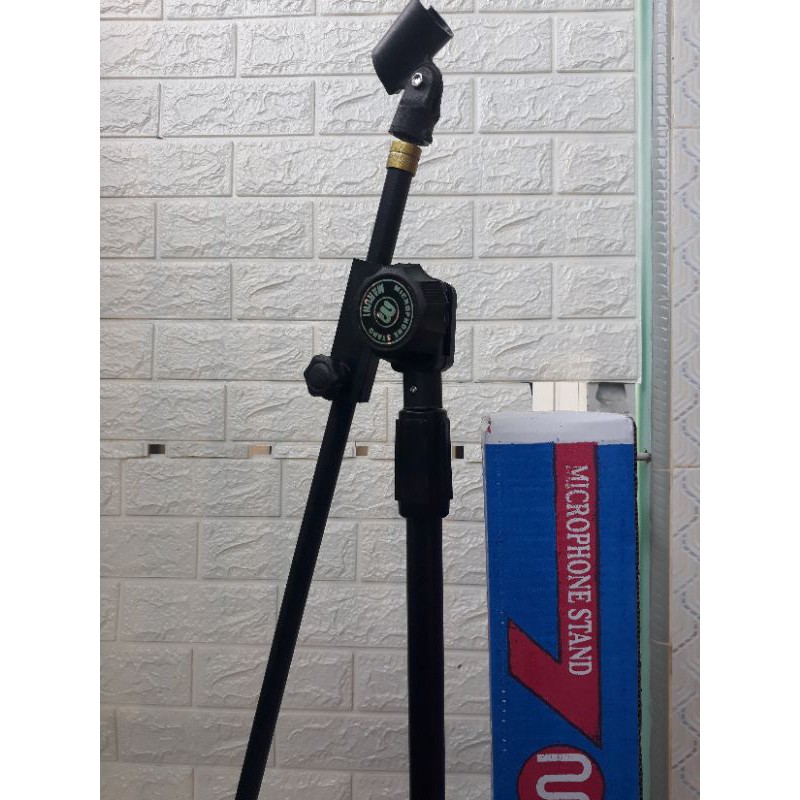 Stand Mic Maruni Panjang Hitam +Holder Mic