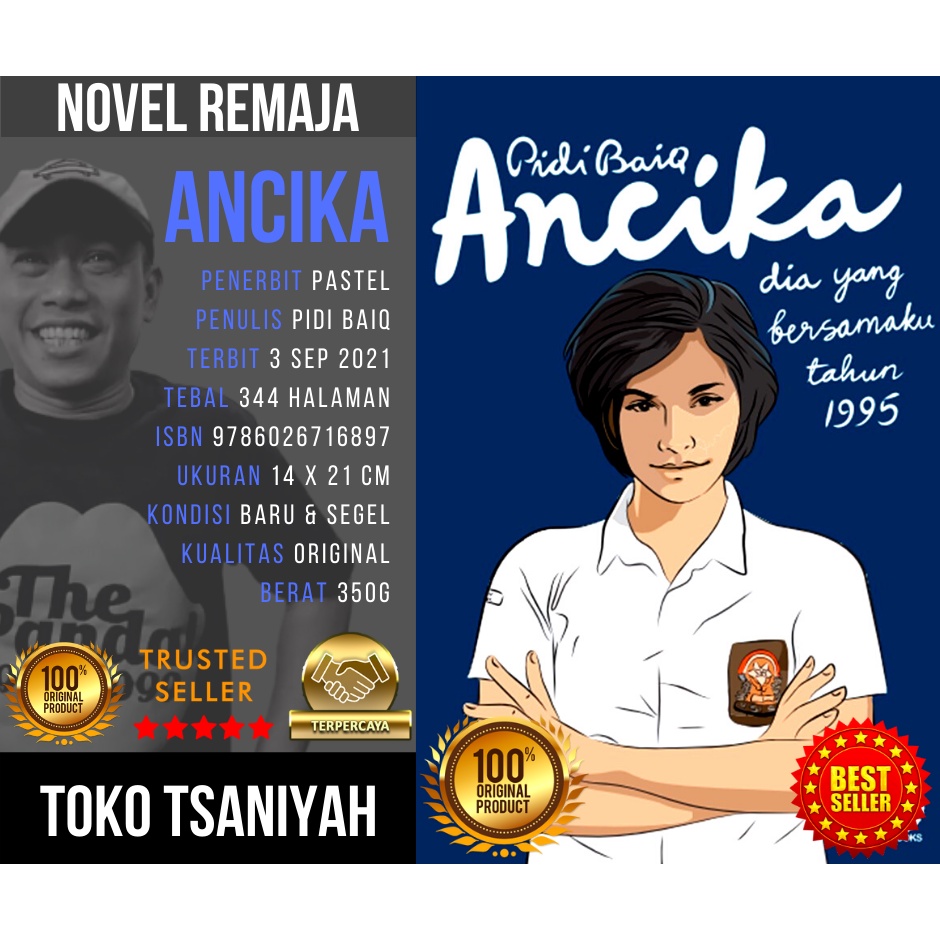 Novel Ancika Dia Yang Bersamaku Tahun 1995 Pidi Baiq Novel Romance Romantis Cinta Novel Remaja Novel