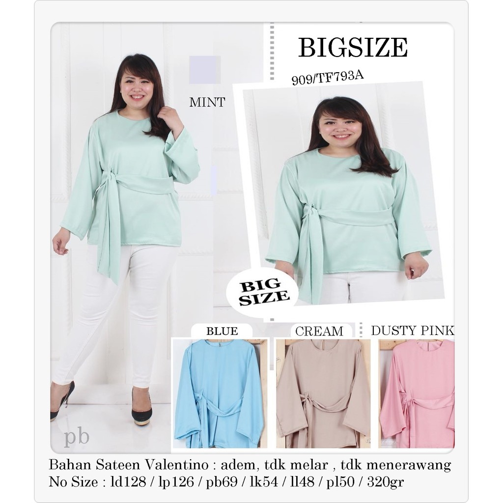 Bigsize Blouse Jumbo Baju  Atasan Wanita  Big Size Ukuran 