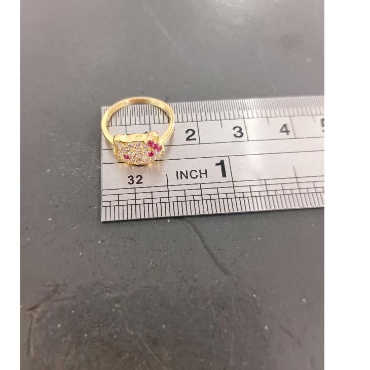 Paling Sesuai.. CINCIN ANAK HELLO KITTY PERAK 925 LAPIS MAS