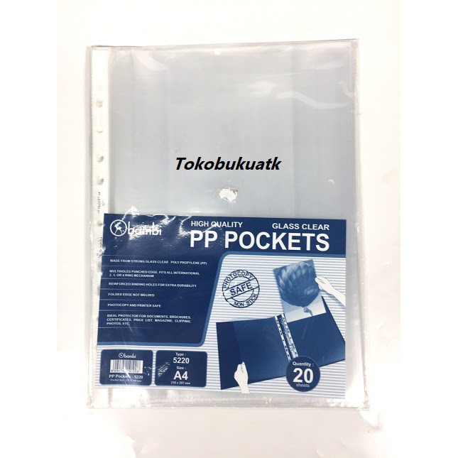 

Bambi PP Pocket A4 5220 /Plastik Buat Binder A4