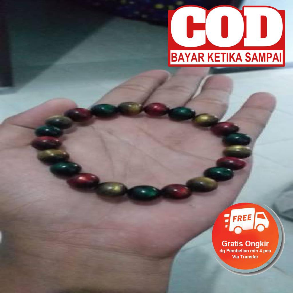 GELANG KOMBINASI  3 AKAR BAHAR LAUT TALI ARUS MERAH TALI ARUS MAS TALI Victoria