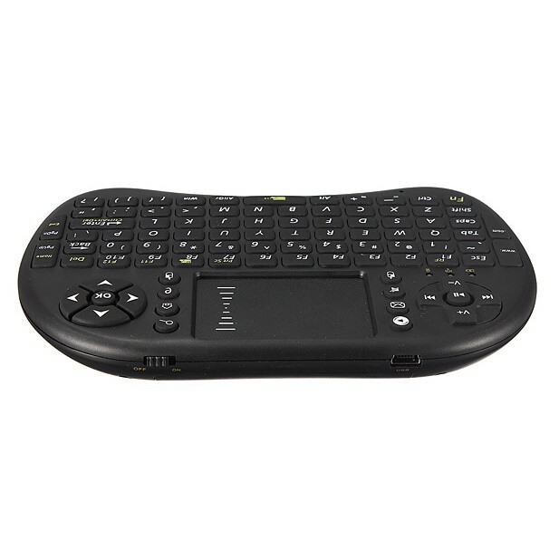 GS8 Mini Keyboard Wireless 2.4GHz Touch Pad &amp; Fungsi Mouse  i8  RGB Lampu Taffware