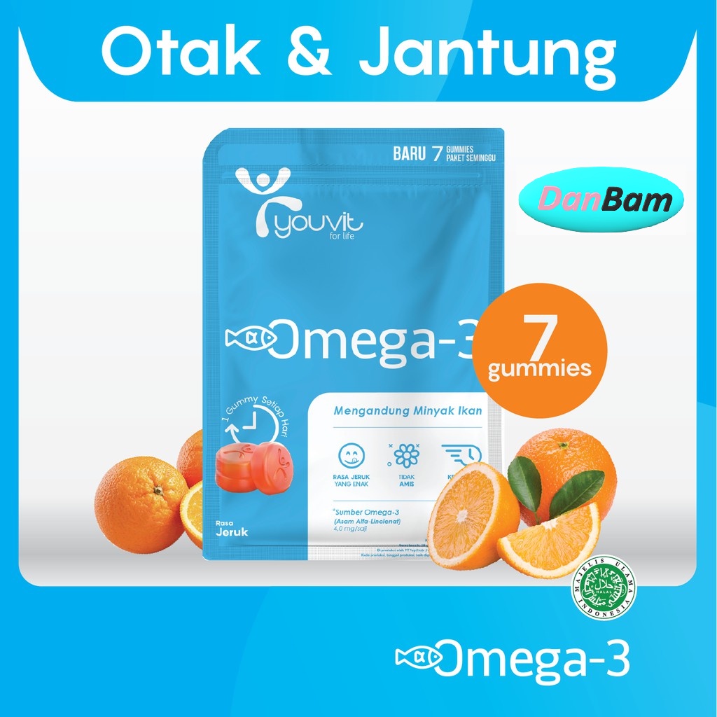 Youvit 1 Bungkus Isi 7 Gummy Dewasa, Anak, Beauti, dan Omega-3