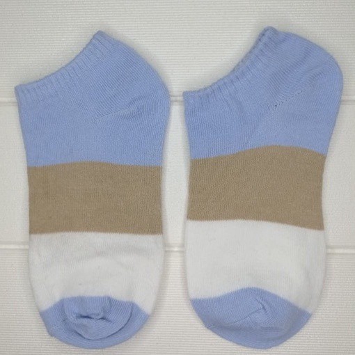 TOMSTORE.ID R097 Kaos Kaki Motif Wanita Pria Korea Cute Semata Short Socks Pendek Fashion Import-3 WARNA BIRU