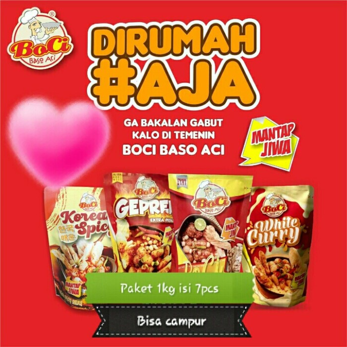 

504Omekho Paket Boci Mantap Jiwa 1Kg Isi 7Pcs/Boci/Geprek /Korean /Curry Jy60Jhh