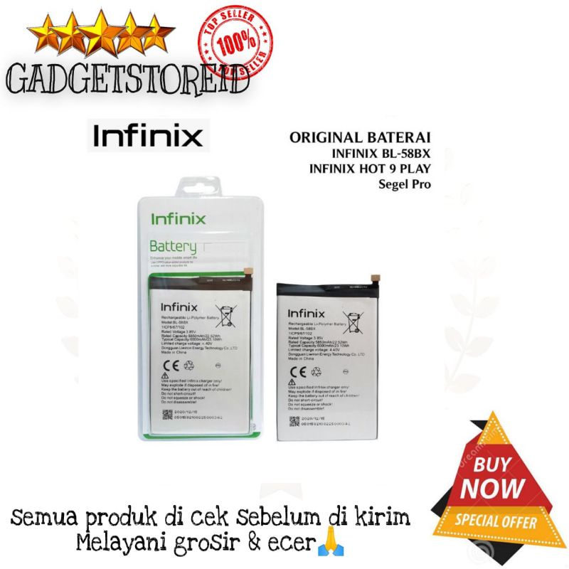 GG - Baterai Batre Baterry batere infinix hot 9 play original 99% Baterai Batre Baterry batere infin