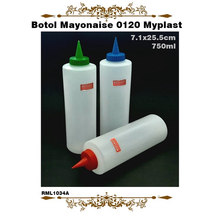 Botol Mayonaise/Kecap/Saos My Plast 0119 300ml/500ml/0120 750ml