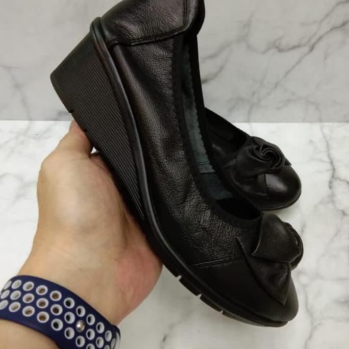 SEPATU KERJA WANITA WEDGES KULIT / FAYOLA SHOES IMPORT