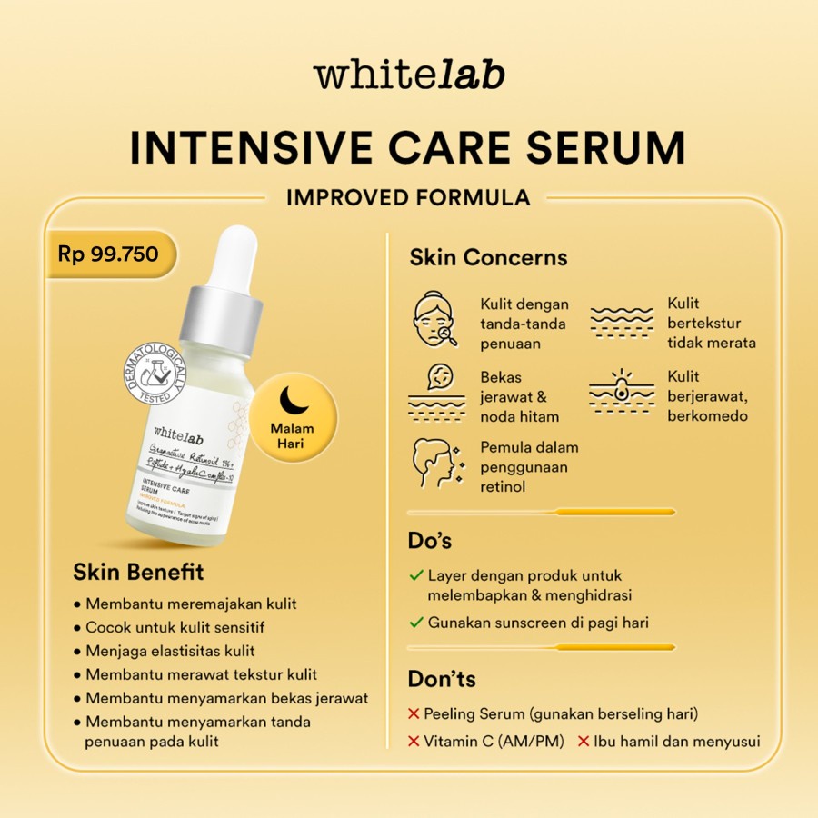 BPOM WHITELAB GRANACTIVE RETINOID INTENSIVE CARE SERUM 15ML / SYE