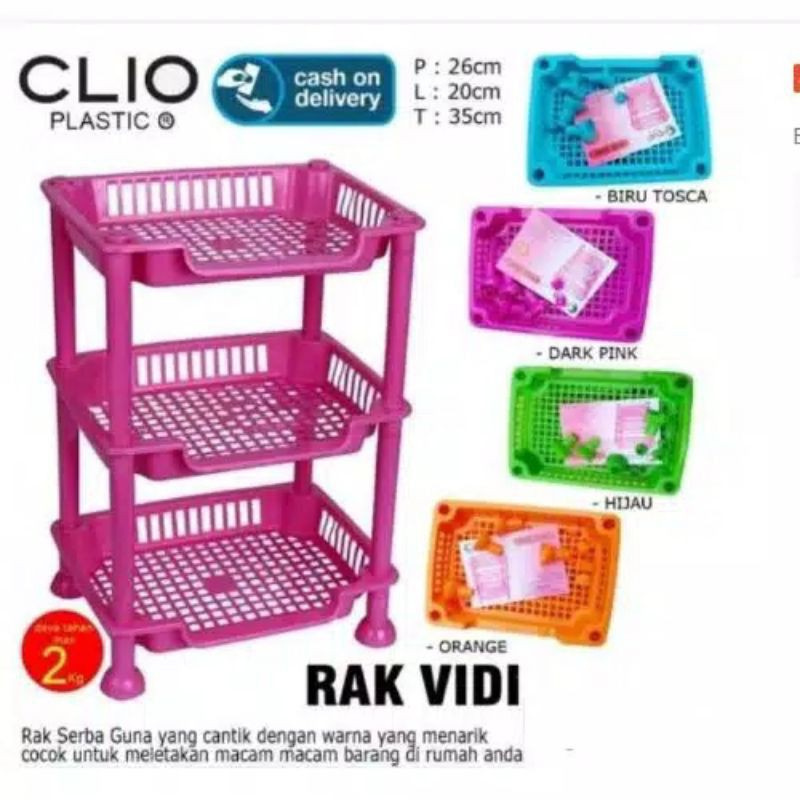 RAK VIDI CLIO 3 SUSUN /RAK SUSUN PLASTIK