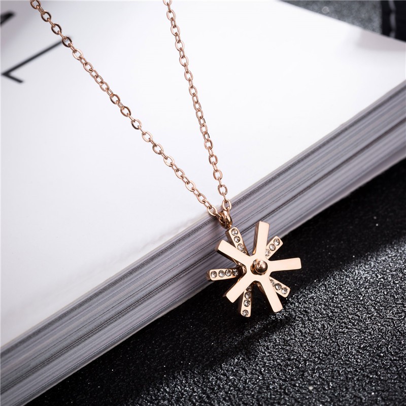 Kalung fashion aksesoris titanium mini korea hadiah wanita cewek 316L anti karat KK046