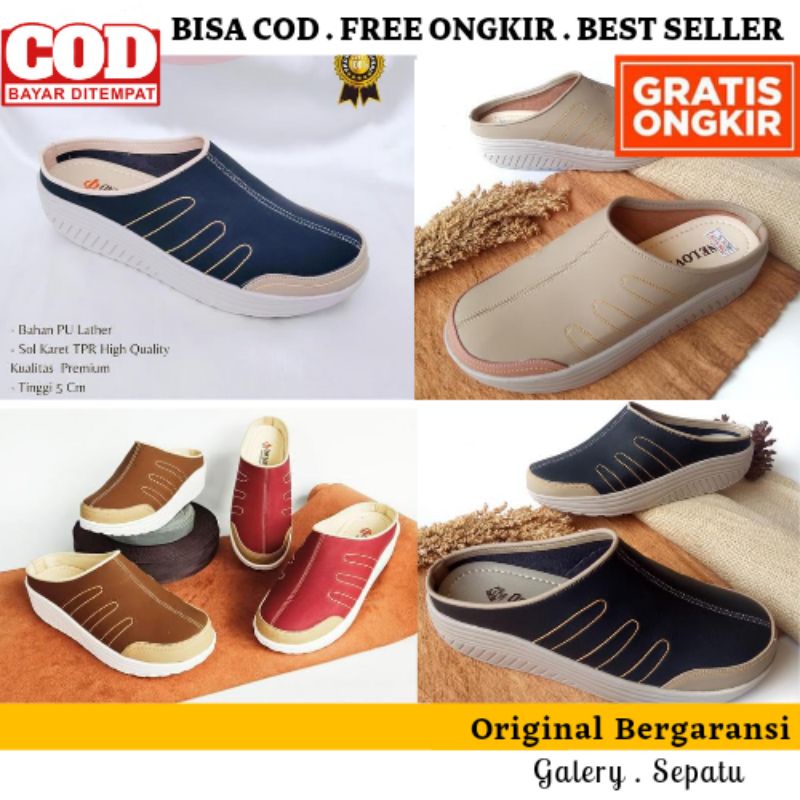 One Love Sepatu Wedges Bustong Wanita Terbaru One Love Original BrandedSepatu Casual Wanita Hak Ting