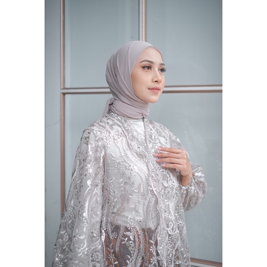 chandani.id • KENCANA OUTER NUDE | kebaya brokat tile premium wisuda kondangan. outer kondangan. kebaya wisuda. outer brokat. by chandani