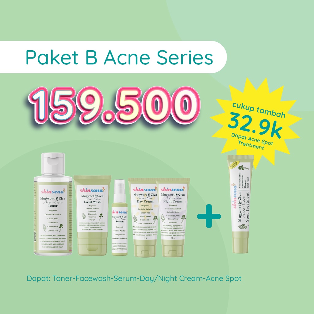 Paket Skinsena Mugwort &amp; Cica Acne-Care Series