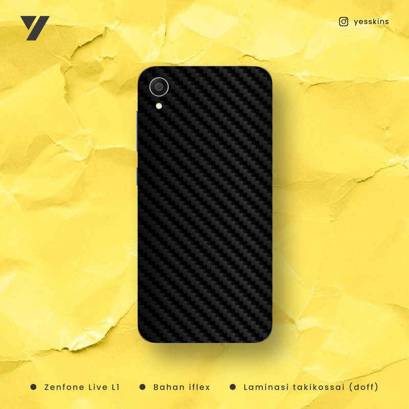 Back Skin Carbon Zenfone Live L1  - Skin Carbon Asus Zenfone Live L1