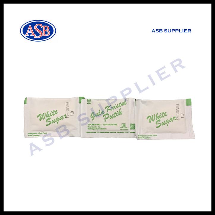 

TERBARUU!! White Sugar Sachet / Gula Putih (250 pcs) TERBARU