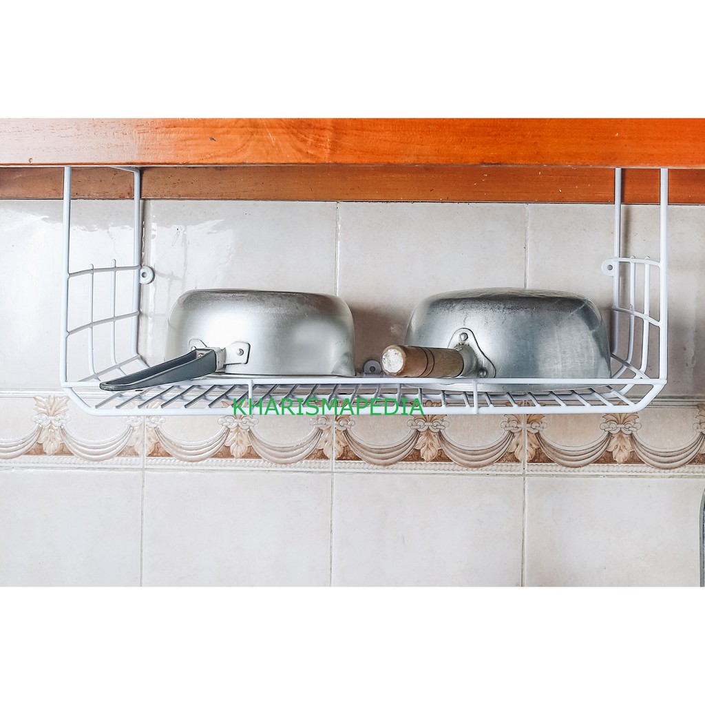 Rak Dapur Gantung Besi Stainless Tempat Penyimpanan Bumbu Rak Dapur Gantung Besi Stainless Tempat Penyimpanan Bumbu