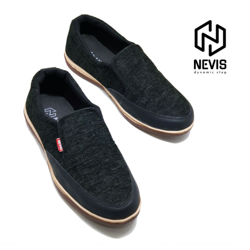 Sepatu Slip On Pria NEVIS NVS 02 Sepatu Casual Formal Santai Kerja Pria Original