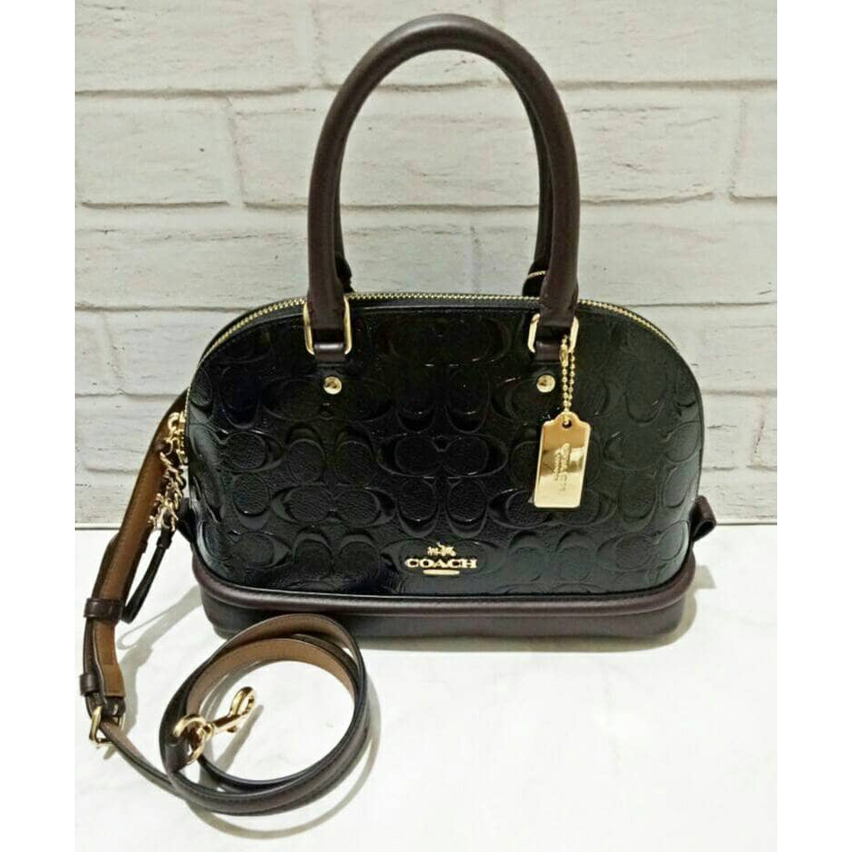 Coach Mini Sierra Emboss Black. Tas Coach Original