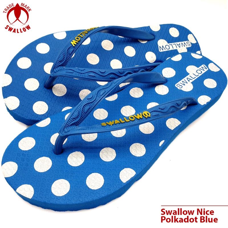 ✨NAGIHI✨ Swallow NICE Polkadot - Sandal Japit Wanita Original Swallow - Sendal Jepit/sandal asli indonesia