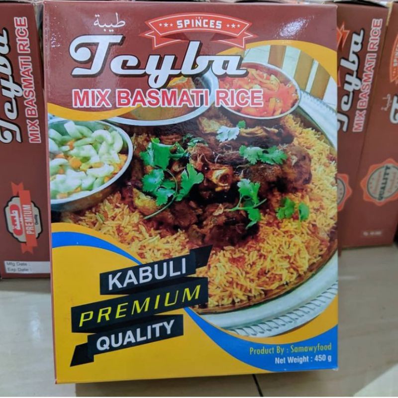 

Teyba Nasi kabuli dengan beras basmathi plus rempah" ala timur tengah