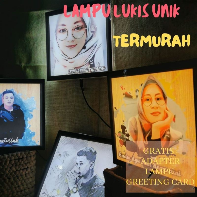 [TERUNIK] Lampu Hias Custom Foto Aesthetic Led Kamar