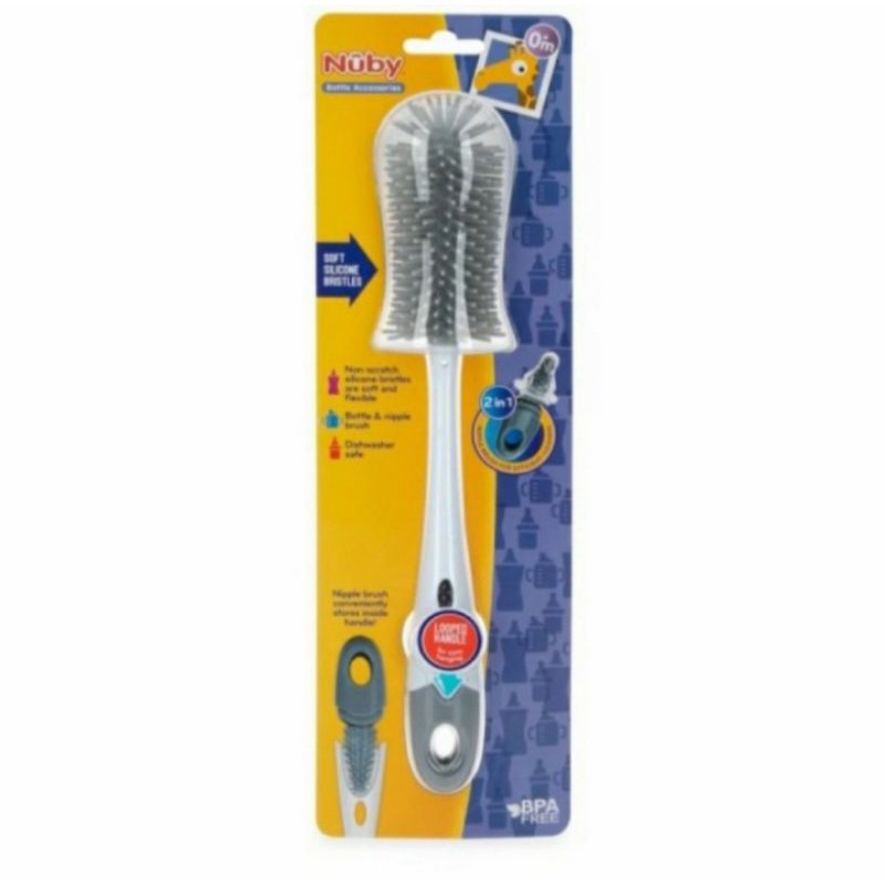 NUBY Silicone Bottle Brush Sikat Botol Silikon Sikat Dot Bayi